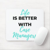 Das Leben ist besser mit Fallmanagern 2 Mousepad (Mit Mouse)