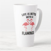 Das Leben ist besser mit Flamingo Milchtasse (Rechte Ecke)