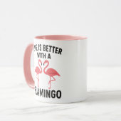 Das Leben ist besser mit Flamingo Tasse (Vorderseite Links)