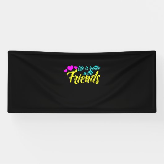 Das Leben ist besser mit Freunden Banner (Horizontal)