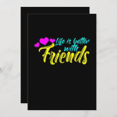 Das Leben ist besser mit Freunden Einladung (Vorne/Hinten)