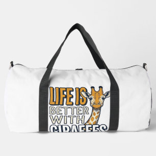 Das Leben ist besser mit Giraffen Vintage-Shirt-De Duffle Bag