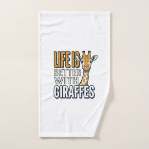 Das Leben ist besser mit Giraffen Vintage-Shirt-De Handtuch