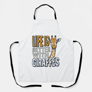 Das Leben ist besser mit Giraffen Vintage-Shirt-De Schürze