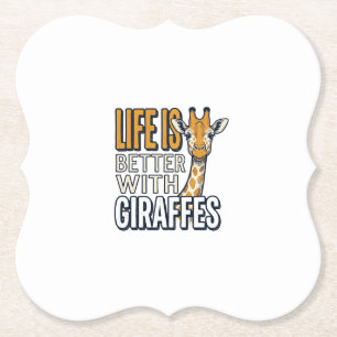 Das Leben ist besser mit Giraffen Vintage-Shirt-De Untersetzer