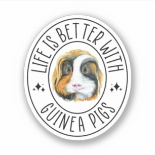 Das Leben ist besser mit Guinea Schweinen, Guinea Aufkleber