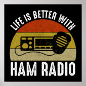 Das Leben ist besser mit Ham Radio Poster (Vorne)