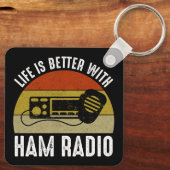 Das Leben ist besser mit Ham Radio Schlüsselanhänger (Rückseite)
