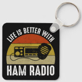 Das Leben ist besser mit Ham Radio Schlüsselanhänger (Rückseite)