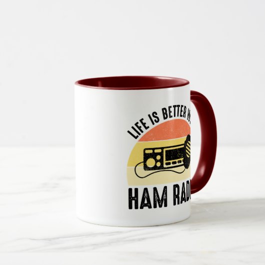 Das Leben ist besser mit Ham Radio Tasse (VorderseiteRechts)