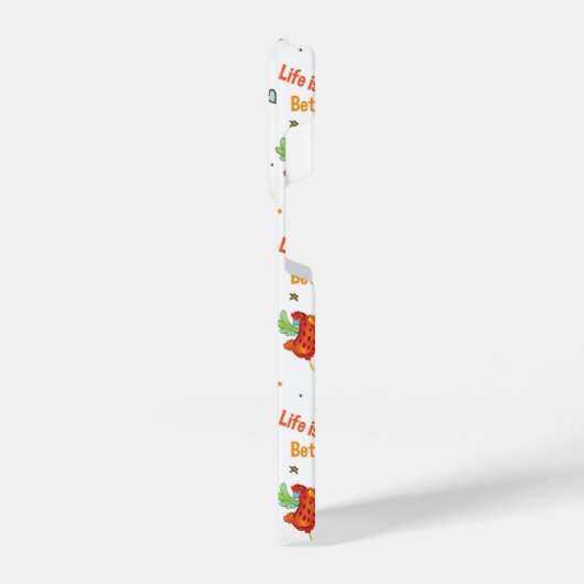 Das Leben ist besser mit Hühnern iPhone Hülle (Linke Seite)