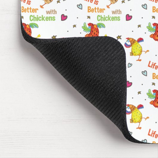 Das Leben ist besser mit Hühnern Mousepad (Ecke)