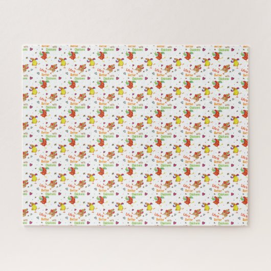 Das Leben ist besser mit Hühnern Puzzle (Horizontal)