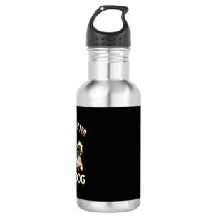 Das Leben ist besser mit Hund Cartoon Edelstahlflasche