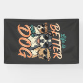Das Leben ist besser mit Hund Vektor Banner (Horizontal)