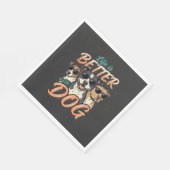 Das Leben ist besser mit Hund Vektor Serviette (Ecke)