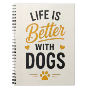 Das Leben ist besser mit Hunden Hunde Liebhaber Ty Notizblock