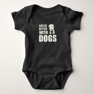 Das Leben ist besser mit Hunden Niedlichen Dalmati Baby Strampler