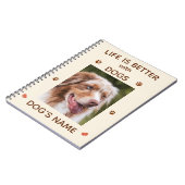 Das Leben ist besser mit Hunden - Niedliches, benu Notizblock (Linke Seite)