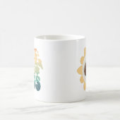 Das Leben ist besser mit Hunden Retro Groovy Foto Kaffeetasse (Mittel)