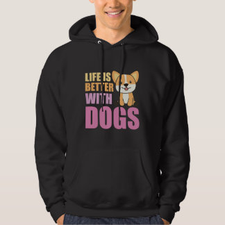 Das Leben ist besser mit Hunden Sweet Corgi Hund P Hoodie