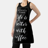 Das Leben ist besser mit Kaffee schwarz-weiß Baris Schürze (InSitu)