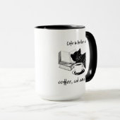 DAS LEBEN IST BESSER MIT KAFFEE UND BÜCHERN TASSE (VorderseiteRechts)