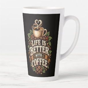 Das Leben ist besser mit Kaffee Vintage-Kaffeelieb Milchtasse