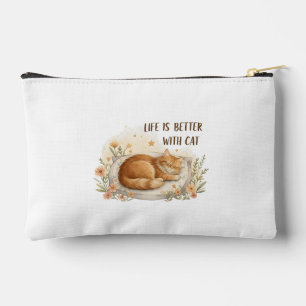 Das Leben ist besser mit Katze - Cozy Floral Nap K Zubehörtasche