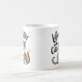 Das Leben ist besser mit Katzen - Adable Cat Desig Kaffeetasse (Mittel)