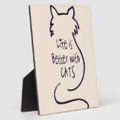 Das Leben ist besser mit Katzen Fotoplatte (Seite)