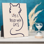 Das Leben ist besser mit Katzen Fotoplatte (Seite)