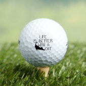 Das Leben ist besser mit Katzen-Golf-Balls Golfball (Insitu T-Shirt)