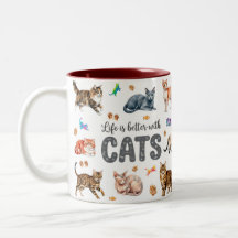 Das Leben ist besser mit Katzen Lustige Katzenlieb