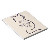 Das Leben ist besser mit Katzen Notizblock (angewinkelt)
