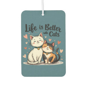 Das Leben ist besser mit Katzen Süße Katzen-Ästhet Autolufterfrischer