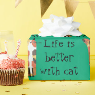 Das Leben ist besser mit Katzen – Süße Katzenliebh Geschenkpapier