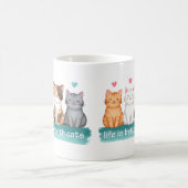 Das Leben ist besser mit Katzen Süße Katzenliebhab Kaffeetasse (Mittel)