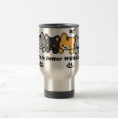 Das Leben ist besser mit Katzen Süßer Katzenaufkle Reisebecher (Mittel)