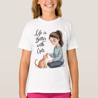 Das Leben ist besser mit Katzen T-Shirt