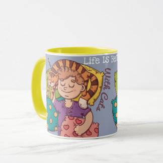 Das Leben ist besser mit Katzen Tasse