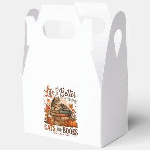 Das Leben ist besser mit Katzen und Büchern Geschenkschachtel