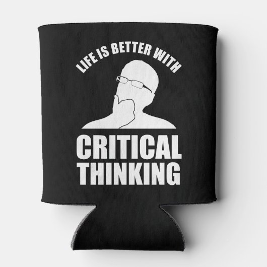 Das Leben ist besser mit kritischem Denken Dosenkühler (Rückseite)