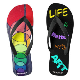 Das Leben ist besser mit Kunst Badesandalen