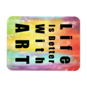 Das Leben ist besser mit Kunst Magnet (Horizontal)