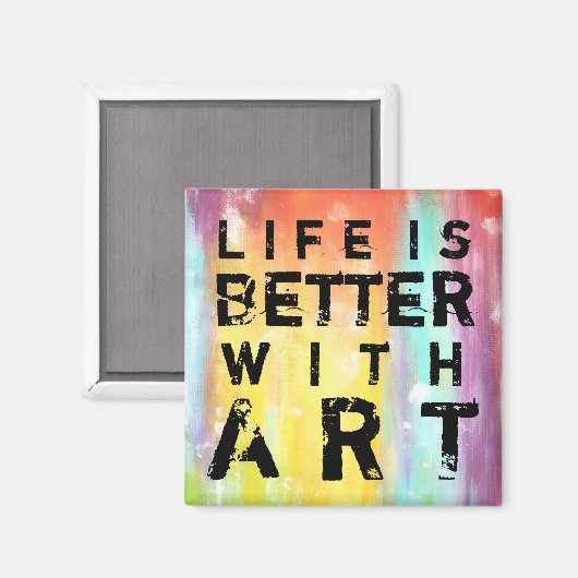 Das Leben ist besser mit Kunst Magnet (Vorderseite/Rückseite)