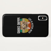 Das Leben ist besser mit Maincoons Case-Mate iPhone Hülle (Rückseite (Horizontal))