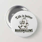 Das Leben ist besser mit Marshmallows Button (Vorne & Hinten)