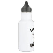 Das Leben ist besser mit Marshmallows Edelstahlflasche (Links)