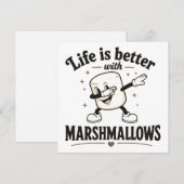 Das Leben ist besser mit Marshmallows Einladung (Vorne/Hinten)